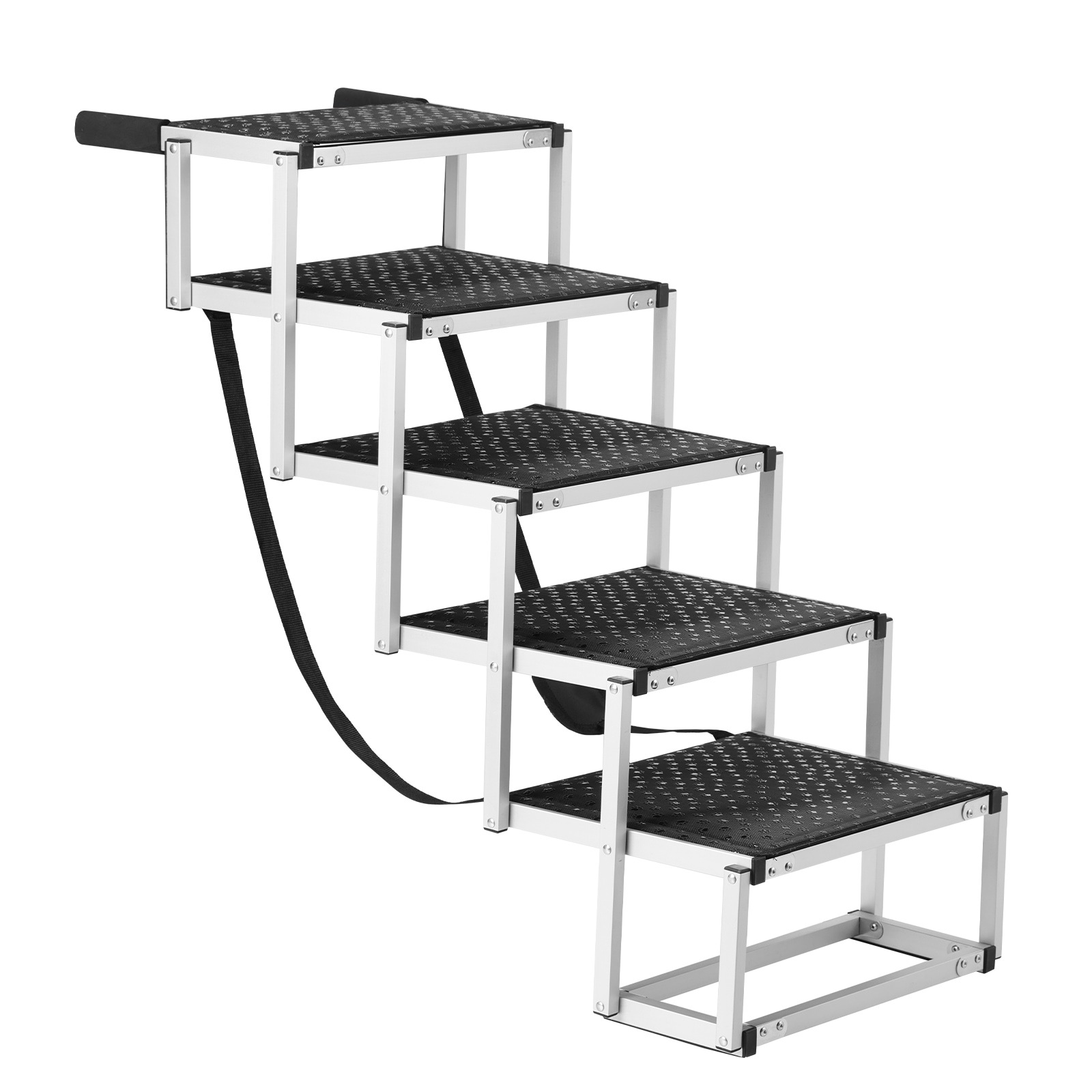 Foldable Dog Stairs For Cars With Aluminum Frame For Pets_voghion.com